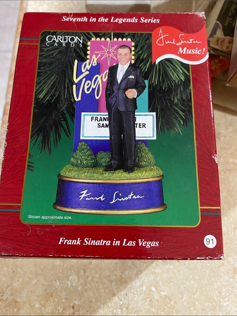 2001 Frank Sinatra Las Vegas Carlton Heirloom Collection ornament NEW Worn BOX
